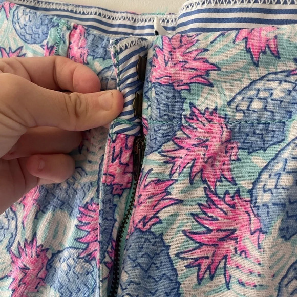 Vineyard Vines Women’s Pineapple Bowfront Catamaran Pants Linen Cotton Spandex - Picture 3 of 7